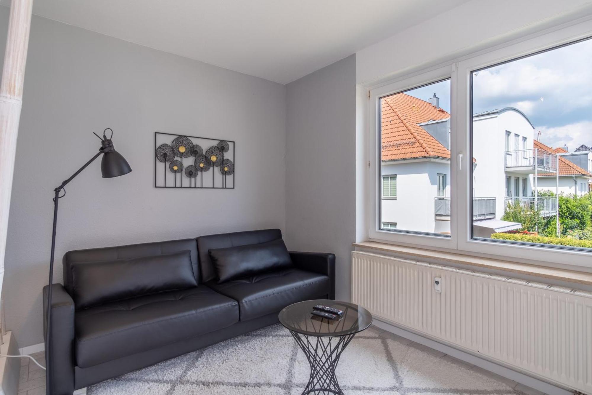 Arbeitsplatz, Balkon, Tiefgarage Naehe Neue Messe Apartment Leipzig Bagian luar foto