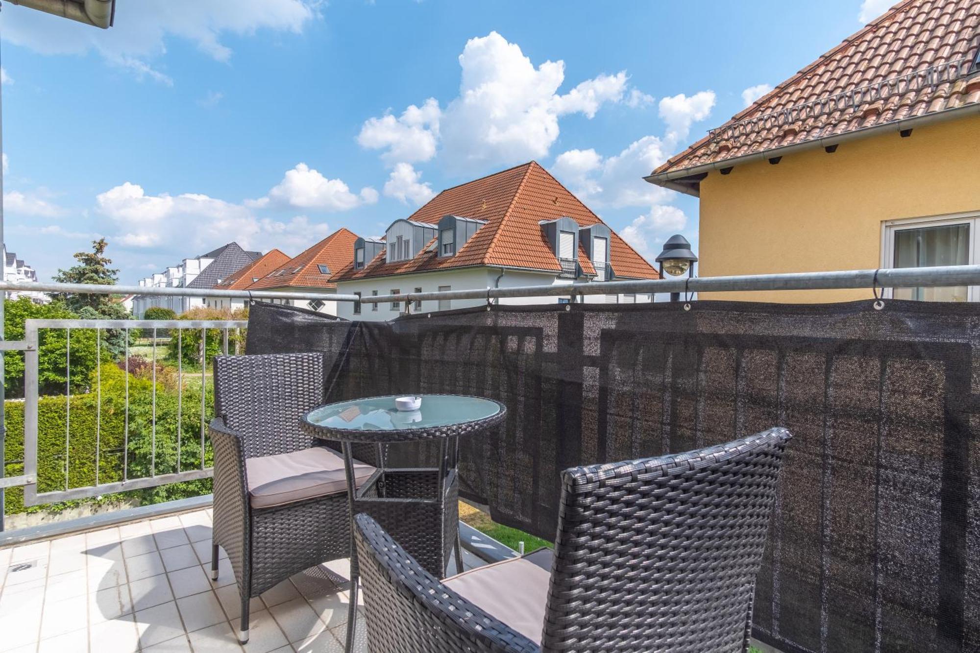 Arbeitsplatz, Balkon, Tiefgarage Naehe Neue Messe Apartment Leipzig Bagian luar foto
